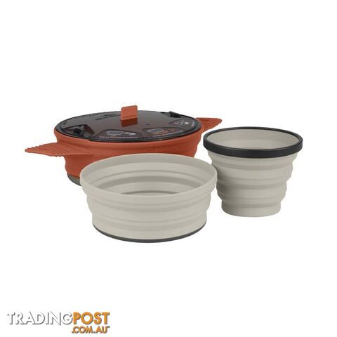 Sea To Summit X-Set 21 Pot, Bowl & Mug Set - Rust/Sand - AXSET21RU