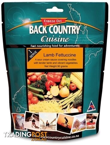 Back Country Cuisine Freeze Dried Food Lamb Fettuccine - Small - BC410