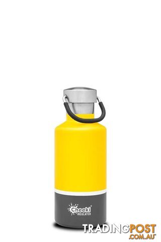 Cheeki Insulated Classic Water Bottle - 400ml - Sunshine Grey - CIB400SG1