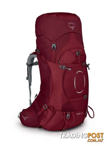 Osprey Ariel 55 Womens Hiking Backpack - Claret Red - XS/S -...