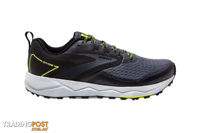 Brooks Divide 2 Mens Trail Running Shoes - Black/Ebony/Nightlife - 9.5US - 1103551D-029-95