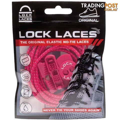 Lock Laces Original No Tie Shoes Laces - Hot Pink - LL-ORIG-PNK