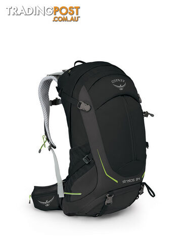 Osprey Stratos 34L Hiking Daypack - Black [Size: S/M] - OSP0609-Black-S-M