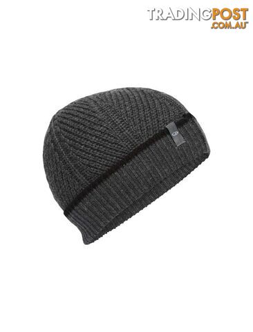 Icebreaker Merino Waypoint Unisex Beanie - Char Heather/Black - OS -...