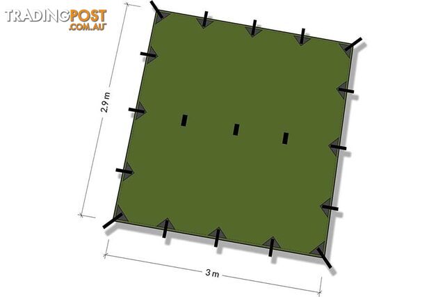 DD Hammocks SuperLight Tarp - Olive Green - DD-5668 - photo 2 of 2