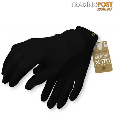 Xtm Merino Gloves-Black [Glove Size: M] - MU009-BLK-M
