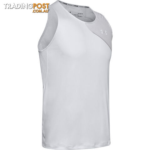 Under Armour Qualifier Iso-Chill Singlet Mens Running Singlet - Grey - XXL -...