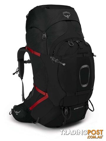 Osprey Aether Plus 100L Mens Hiking Backpack - Black - L/XL - OSP0888-Black-L-XL