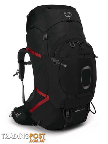 Osprey Aether Plus 100L Mens Hiking Backpack - Black - S/M - OSP0888-Black-S-M