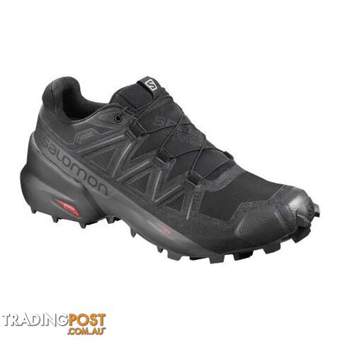 Salomon Speedcross 5 GTX Mens Trail Running Shoes - Black/Black/Phantom - 10.5US...