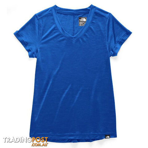 The North Face Hyperlayer V-Neck Womens Lightweight T-Shirt - TNF Blue Heather - XS - NF0A3SP4DW4-QXS