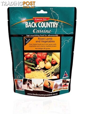 Back Country Freeze Dried Food Roast Lamb and Vegies - Regular - BC503