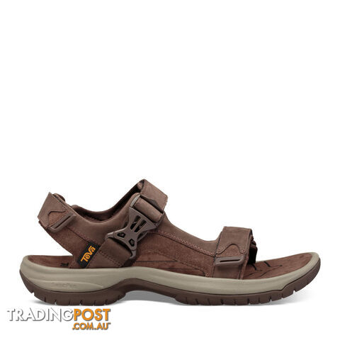 Teva Tanway Leather Mens Everyday Sandals - Chocolate Brown - 8 -...