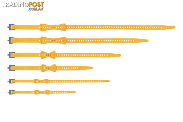 Sea To Summit Stretch-Loc TPU Straps - All Sizes - 20mm - 4pk - Yellow -...