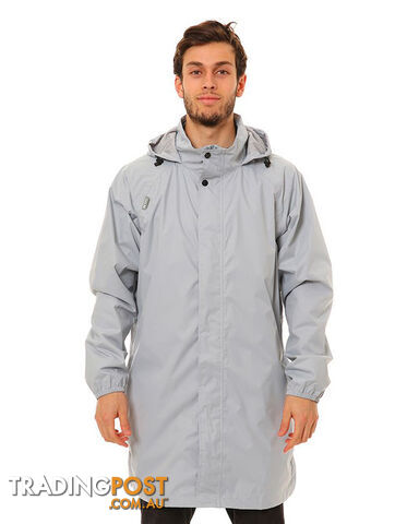 XTM Stash II 3/4 Stash Unisex Rain Jacket - Silver - L - RU013-SIL-L