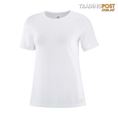 Salomon Essential Womens Short Sleeve Lightweight T-Shirt - White - L -...