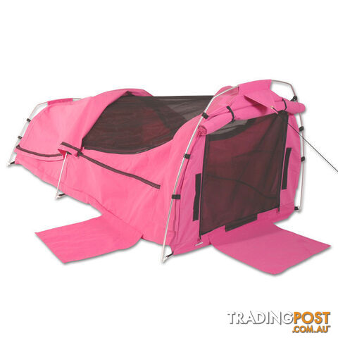Sahara Nomad King Single Dome Canvas Swag & Bag - Pink - SA-NOMAD-PK