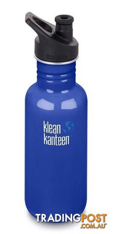 Klean Kanteen 18oz Classic Sport Cap Water Bottle .53L - Coastal Waters - XK1003077