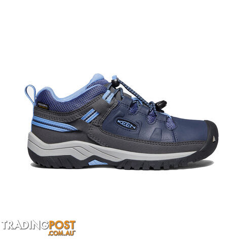 Keen Targhee Low WP Kids Waterproof Hiking Shoes - Blue Nights Della Blue - US...