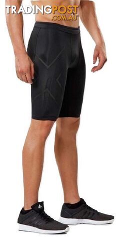 2XU MCS Run Mens Compression Shorts - Blk/Brf - L - MA5331b-BLK-BRF-L