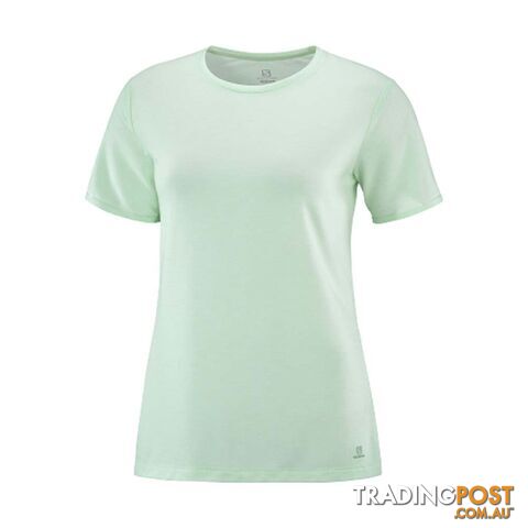 Salomon Essential Womens Short Sleeve Lightweight T-Shirt - Opal Blue - XS -...
