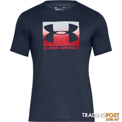 Under Armour Boxed Sportstyle Mens S/S T-Shirt - Navy - MD - 1329581-408-MD