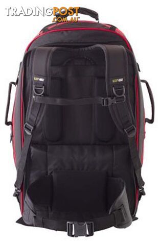 Black Wolf Grand Tour 65L Wheeled Travel Backpack and Daypack - Magenta -...