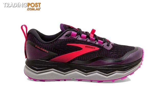 Brooks Caldera 5 Womens Trail Running Shoes - Black/Fushia/Purple -...