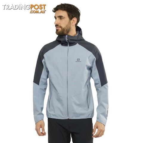 Salomon Outline Mens Waterproof Jacket - Ashley Blue/Ebony - M - LC1380700-M