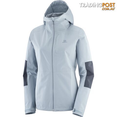 Salomon Outrack 2.5L Womens Waterproof Jacket - Ashley Blue/Ebony - S -...