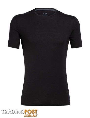 Icebreaker Merino Anatomica SS Crewe Mens T-Shirt - Black - XXL - 103033001XXL