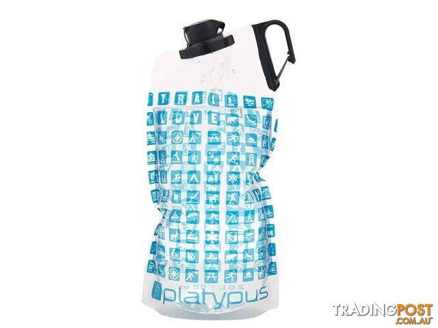 Platypus DuoLock SoftBottle Water Bottle 2L - Blue/White - M132-09905