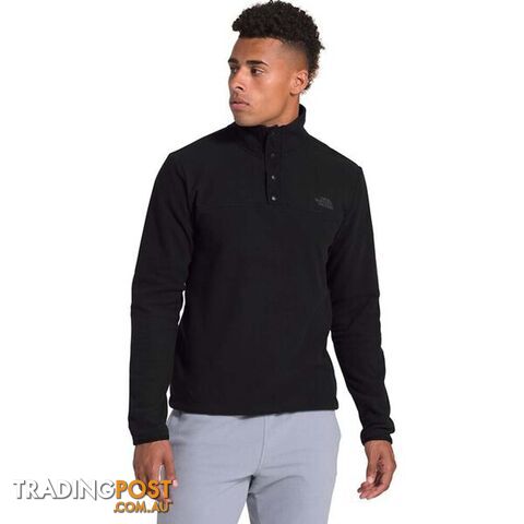 The North Face TKA Glacier Snap-Neck Mens Fleece Pullover - TNF Black/TNF Black...