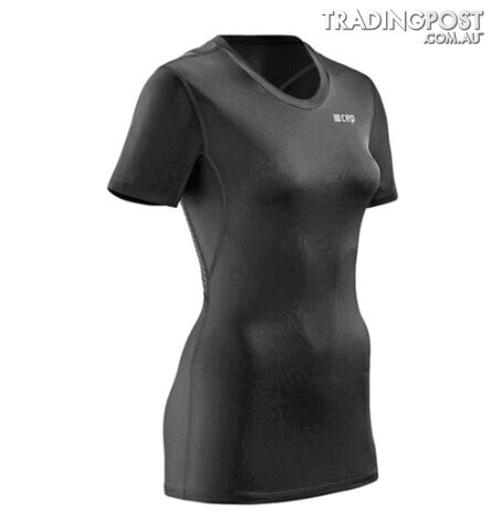 CEP Wingtech Short Sleeve Womens Running T-Shirt - Black - M - W0FD553