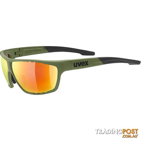 Uvex Sportstyle 706 Sports Sunglasses - Olive Green/Red - S5320067716