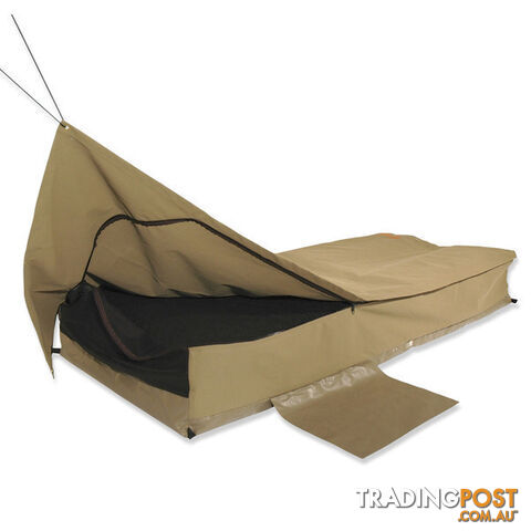 Sahara Traveller Deluxe Double Traditional Swag & Bag - Brown - SA-TRAV-DB-BR