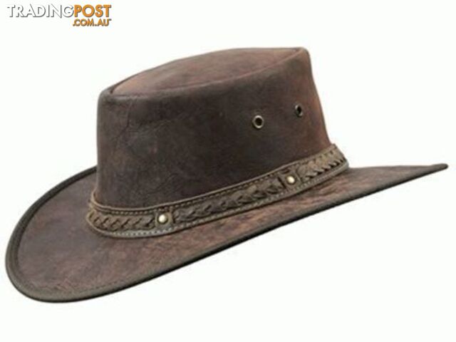 BARMAH SQUASHY ROO CRACKLE LEATHER HAT [Hat Size:XXL] - 1018CR7XXL
