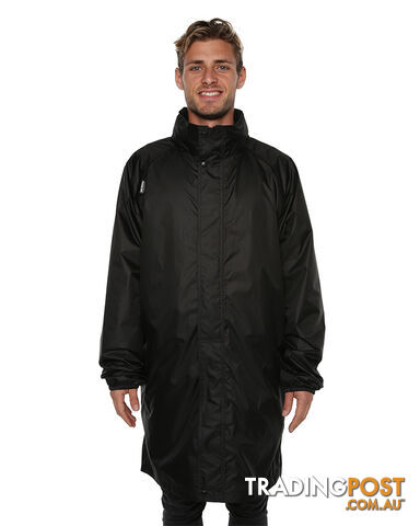 XTM Stash II 3/4 Stash Unisex Rain Waterproof Jacket - Black - RU013-BLK
