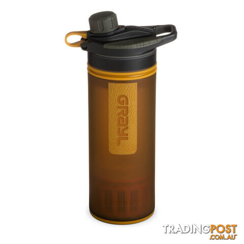 Grayl GeoPress Water Purifier Bottle - Coyote Amber - 400-AMB