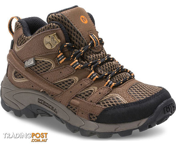 Merrell Moab 2 Mid Big Kids Waterproof Hiking Boots - Earth - 4US - MK261204-4