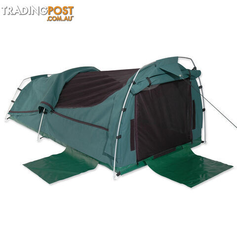 Sahara Nomad Double Dome Canvas Swag & Bag - Green - SA-NOMAD-DB