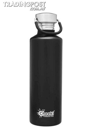 Cheeki Stainless Steel Classic Single Wall Bottle - 750ml - Matte Black - CB750MB1