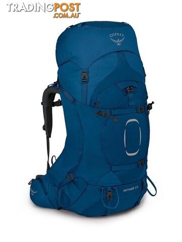 Osprey Aether 65 Mens Hiking Backpack - Deep Water Blue - L/XL -...