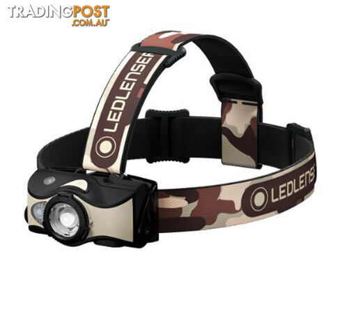 Led Lenser MH8 Rechargeable 600 Lumen Headlamp - Black/Sand - ZL502157