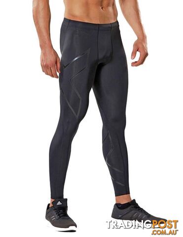 2XU Mens Compression Tights - Black/Nero - XL - MA3849b-BLK-NRO-XL
