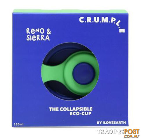 Crumple Reno and Sierra Collapsible Reusable Eco Cup - 350ml - 26C