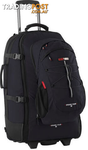 Black Wolf Grand Tour 85L Wheeled Travel Pack & Daypack - Black - GR85