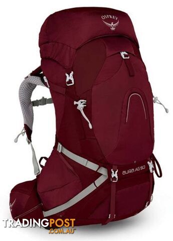 Osprey Aura AG 50L Womens Hiking Backpack - Gamma Red-S - OSP0716-GammaRed-S