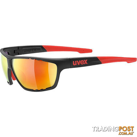 Uvex Sportstyle 706 Sports Sunglasses - Anthracite Matte/Red - S5320062313