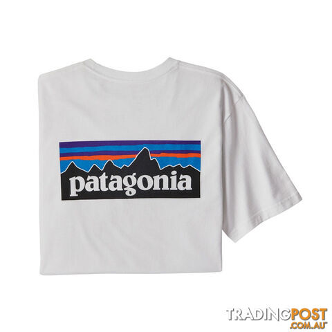 Patagonia P-6 Logo Responsibili-Tee Mens T-Shirt - White - S - 38504-WHI-S